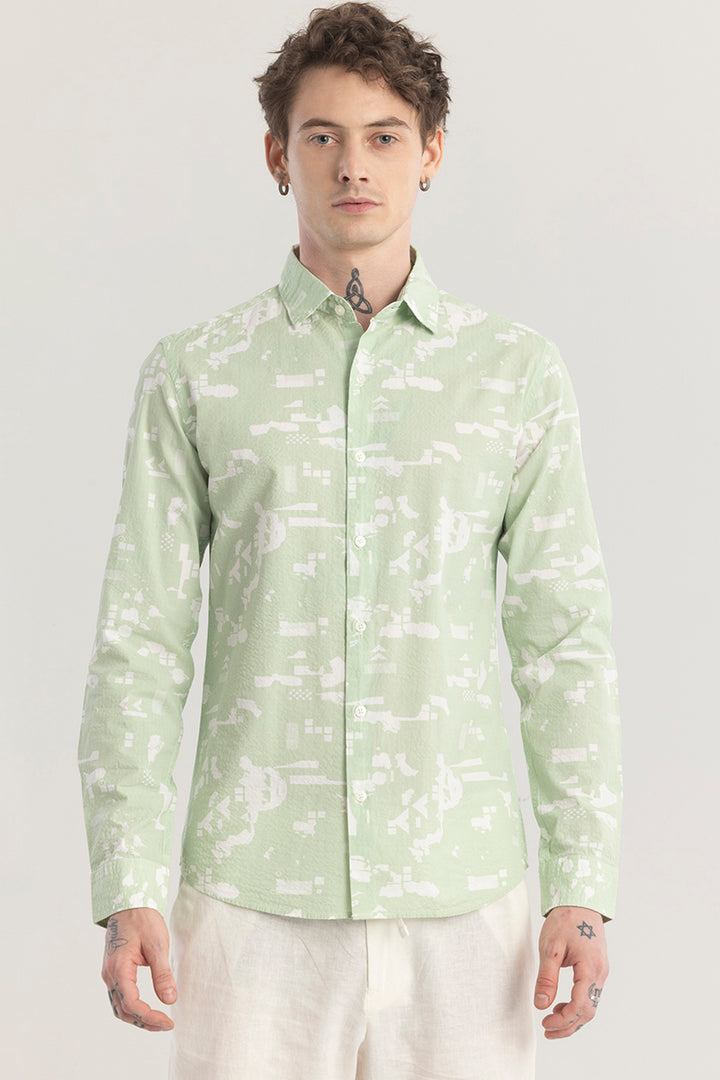 Pixelique Green Shirt