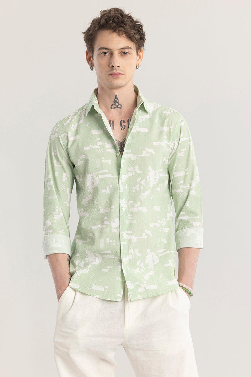 Pixelique Green Shirt