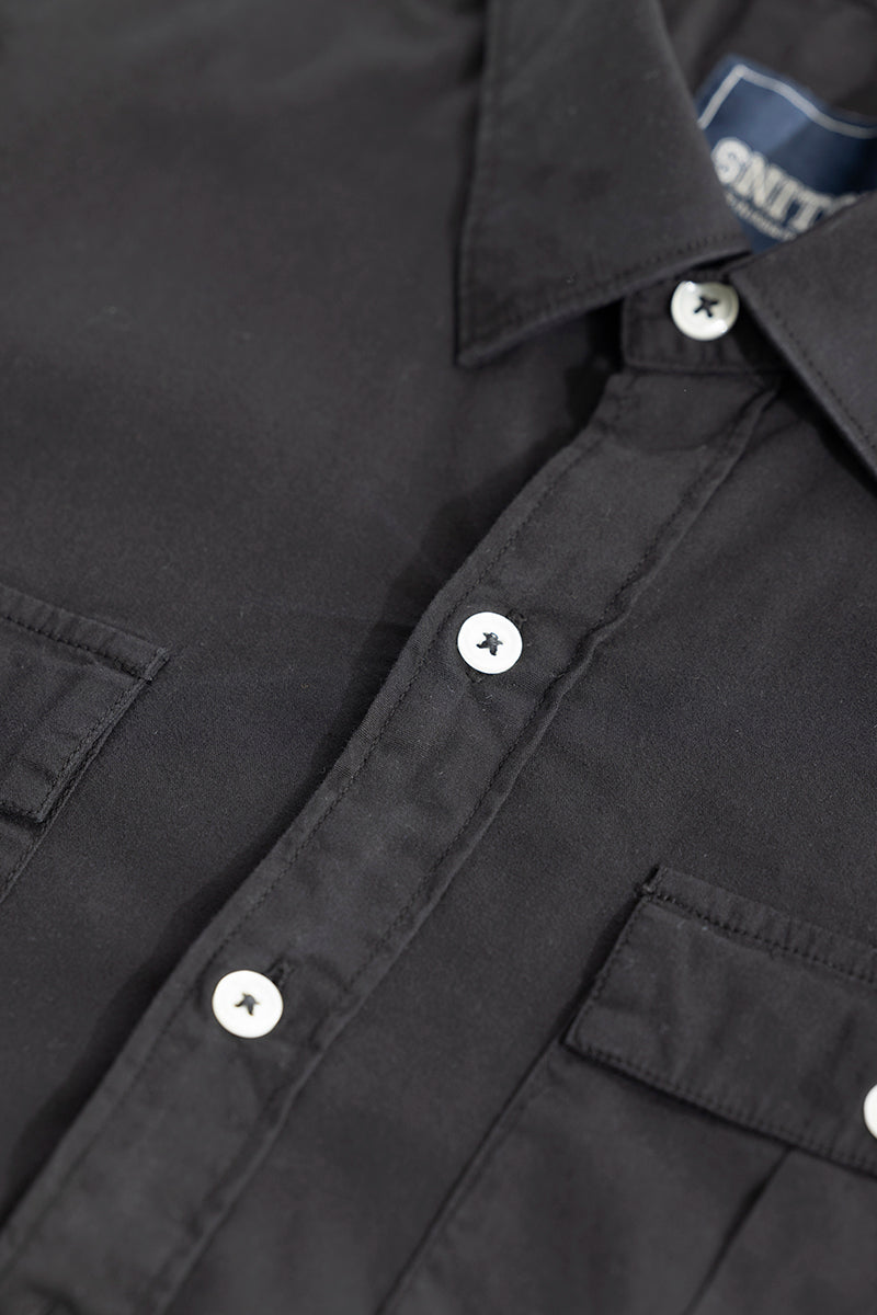 Duple Pocket Black Shirt