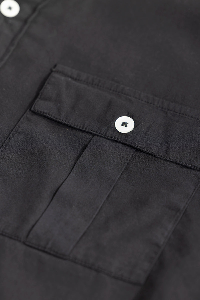 Duple Pocket Black Shirt