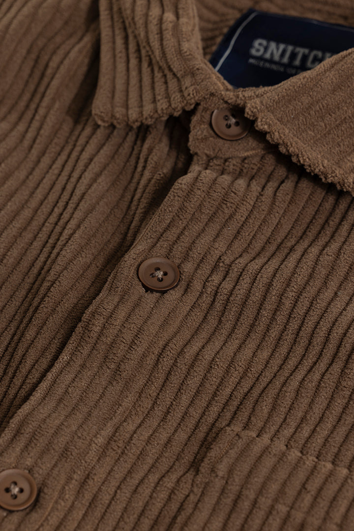 Cozy Cord Brown Shirt