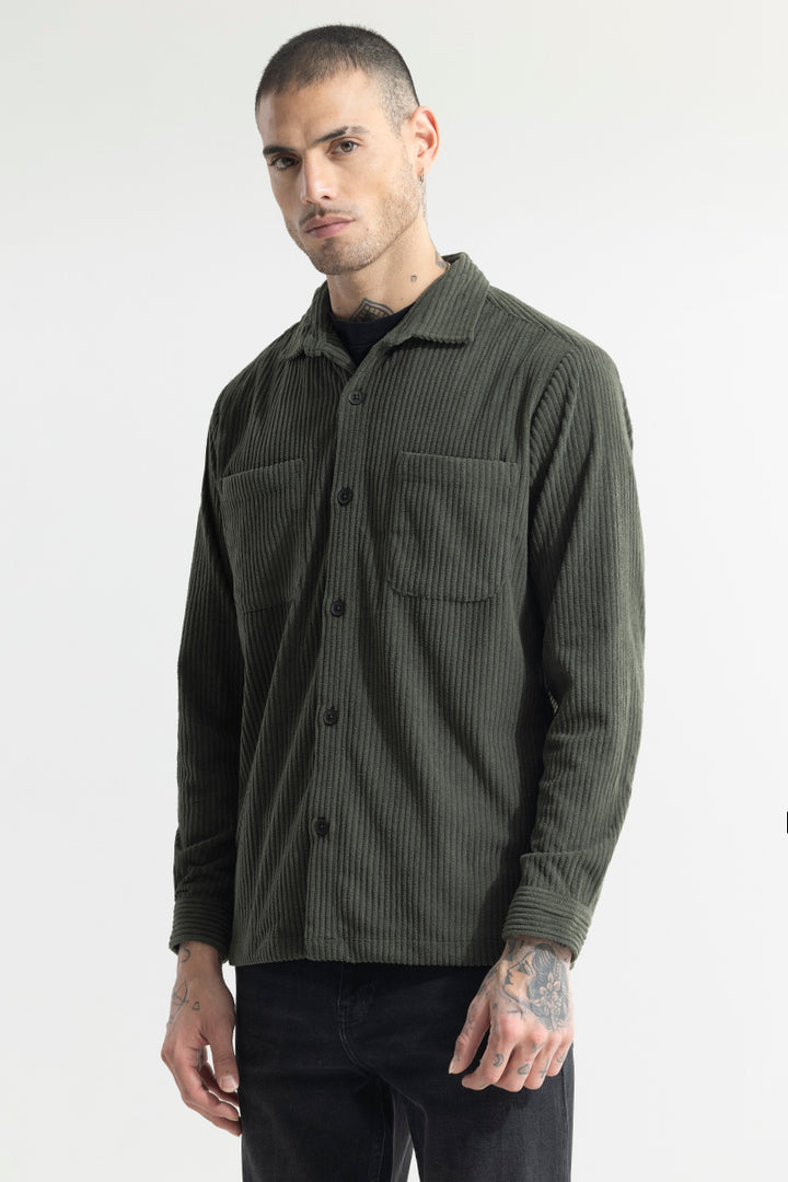 Cozy Cord Olive Shirt