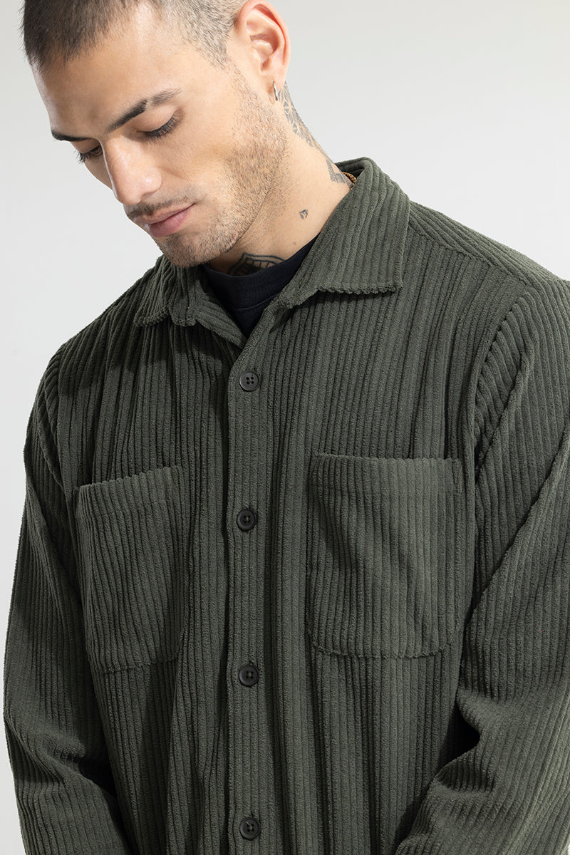 Cozy Cord Olive Shirt