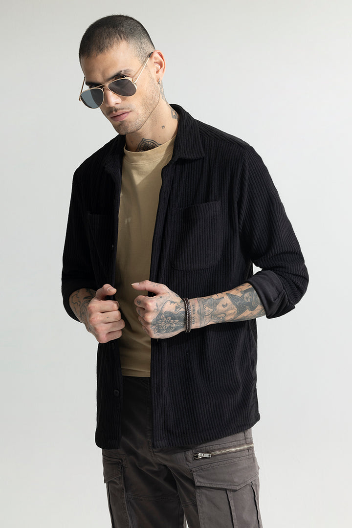 Cozy Cord Black Shirt