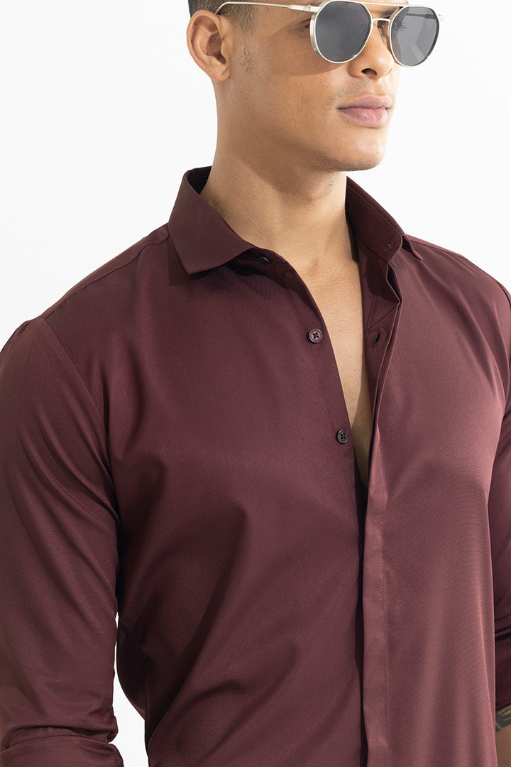 Meteoric Wine Red Shirt