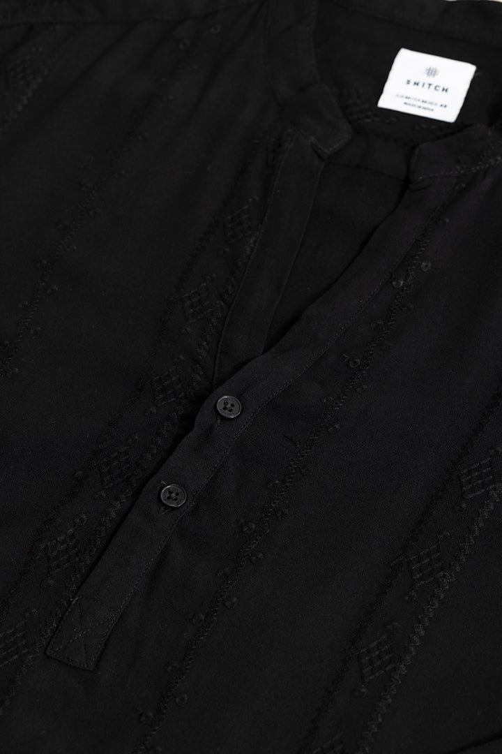 Ennead Black Kurta Shirt