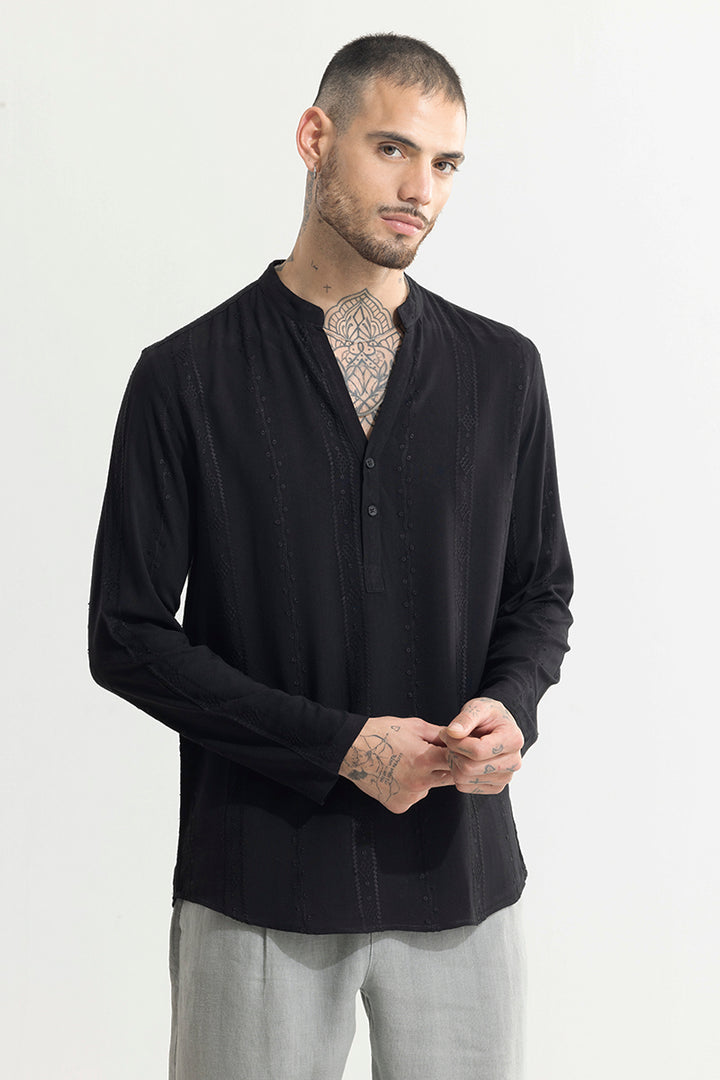 Ennead Black Kurta Shirt