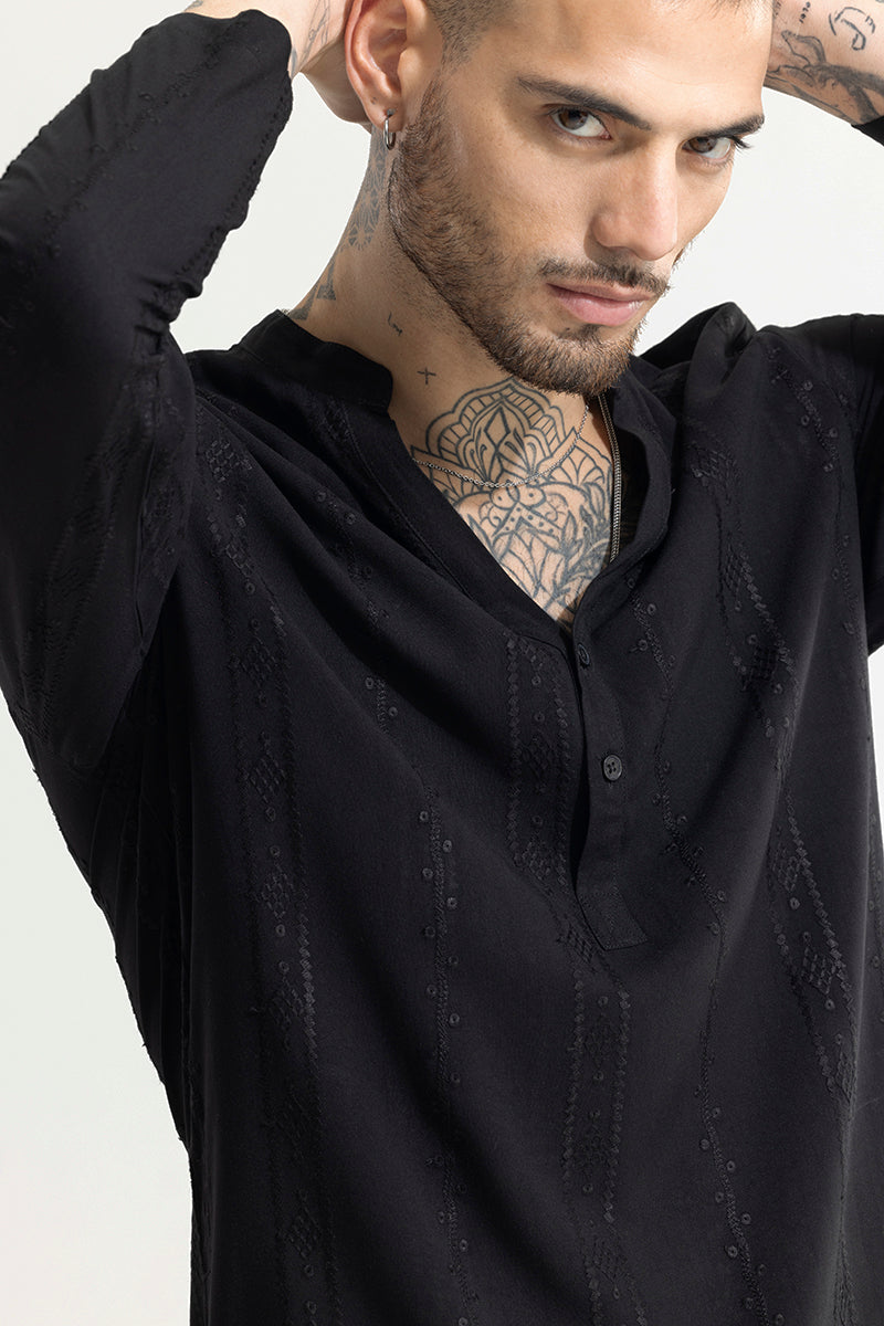 Ennead Black Kurta Shirt