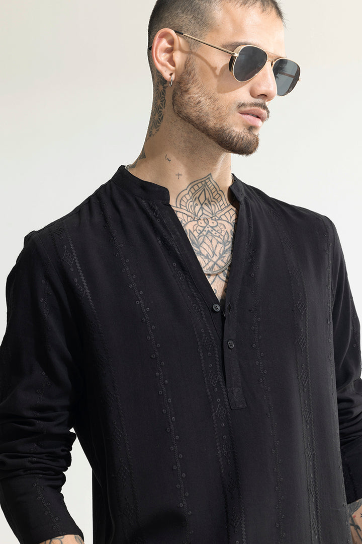 Ennead Black Kurta Shirt