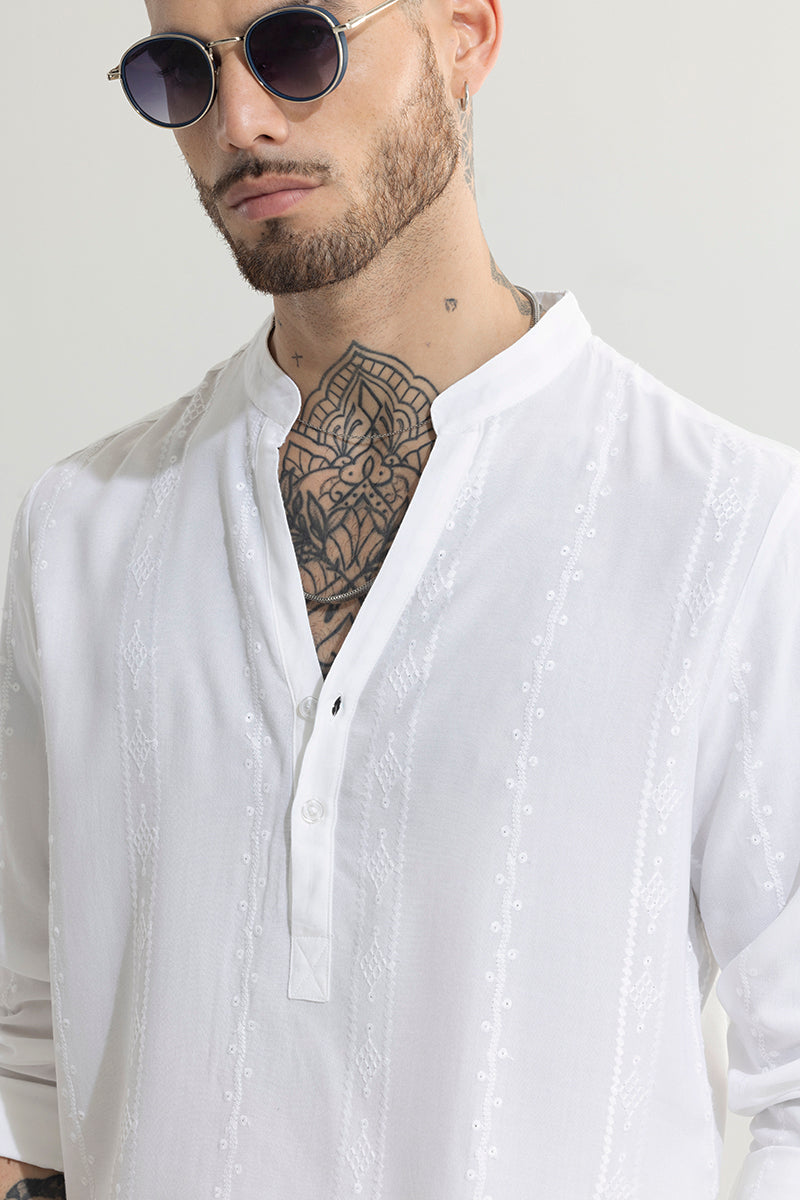 Ennead White Kurta Shirt