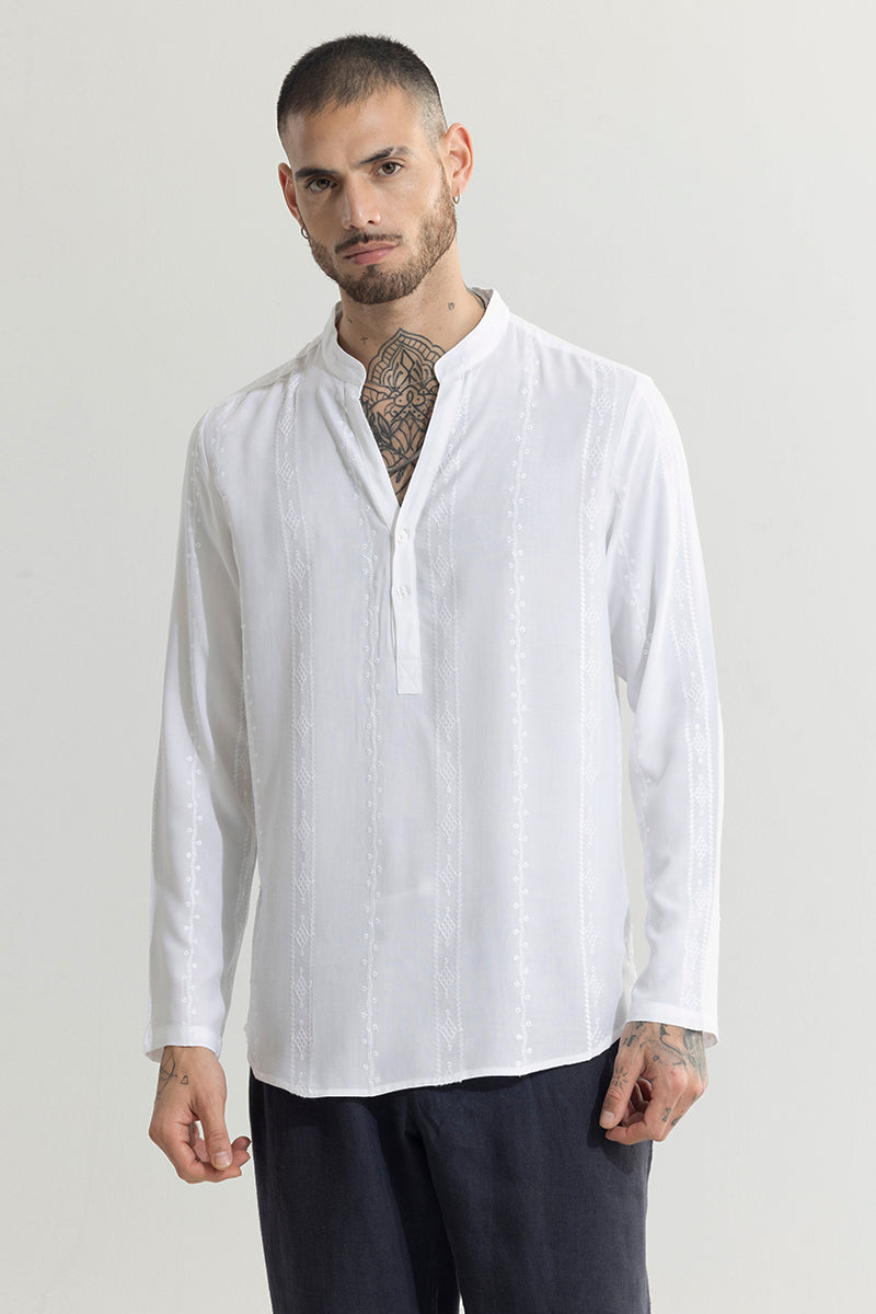 Ennead White Kurta Shirt