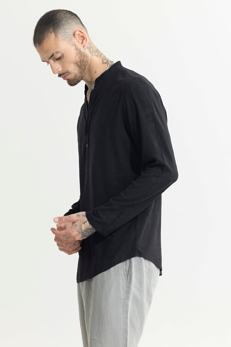 Diamont Black Kurta Shirt