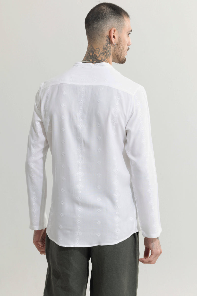 Diamont White Kurta Shirt