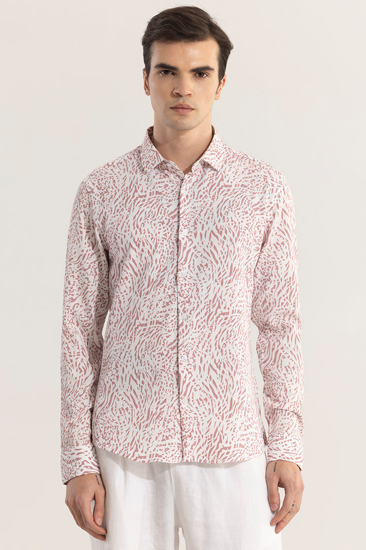 Distorted Design Pink Shirt