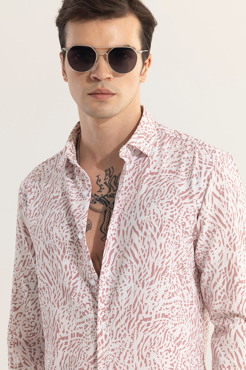 Distorted Design Pink Shirt