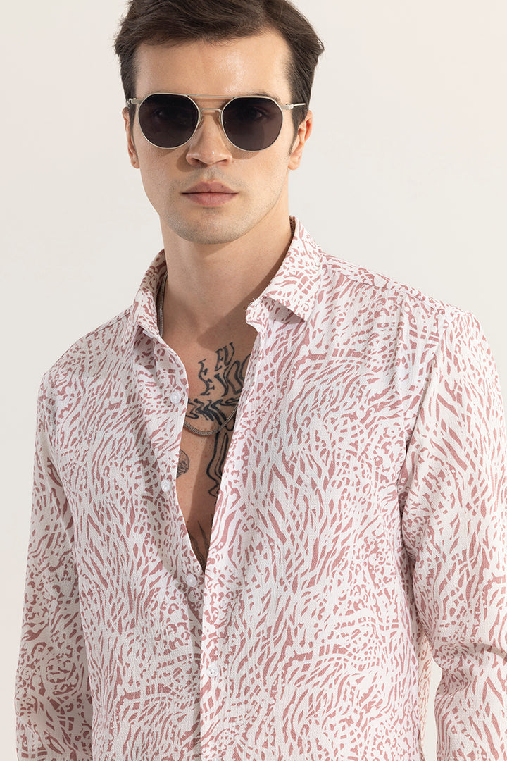 Distorted Design Pink Shirt