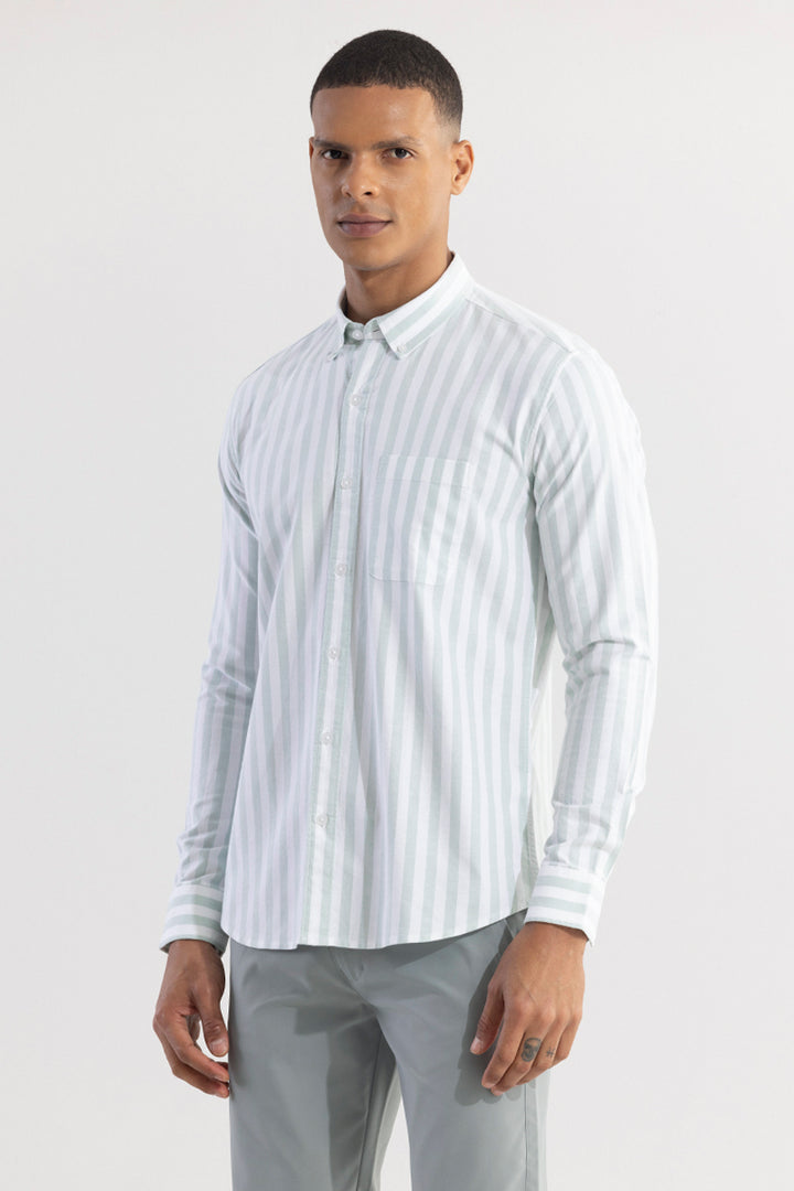 Pinstripe Green Shirt