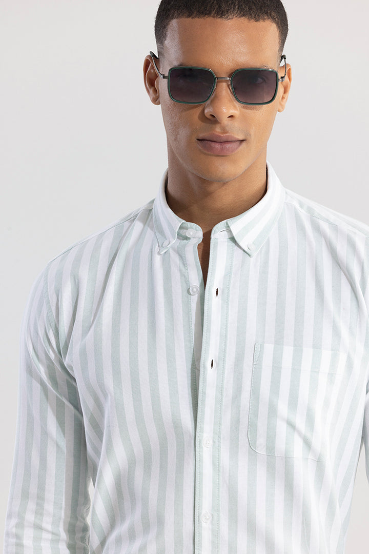 Pinstripe Green Shirt