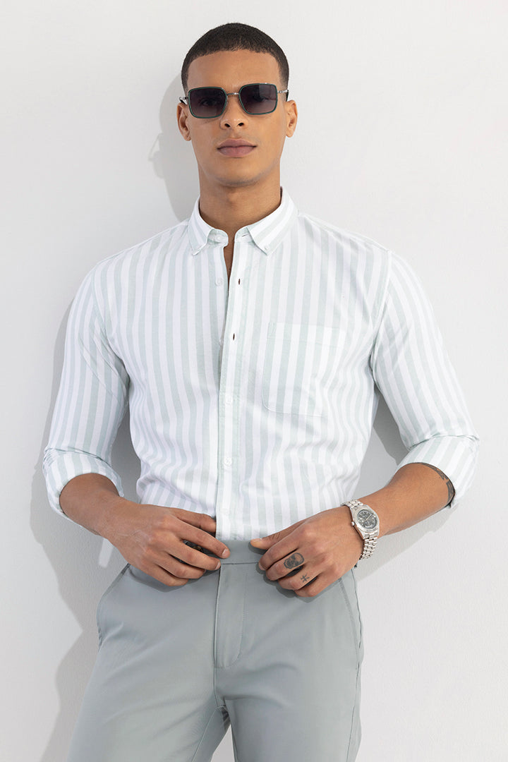 Pinstripe Green Shirt