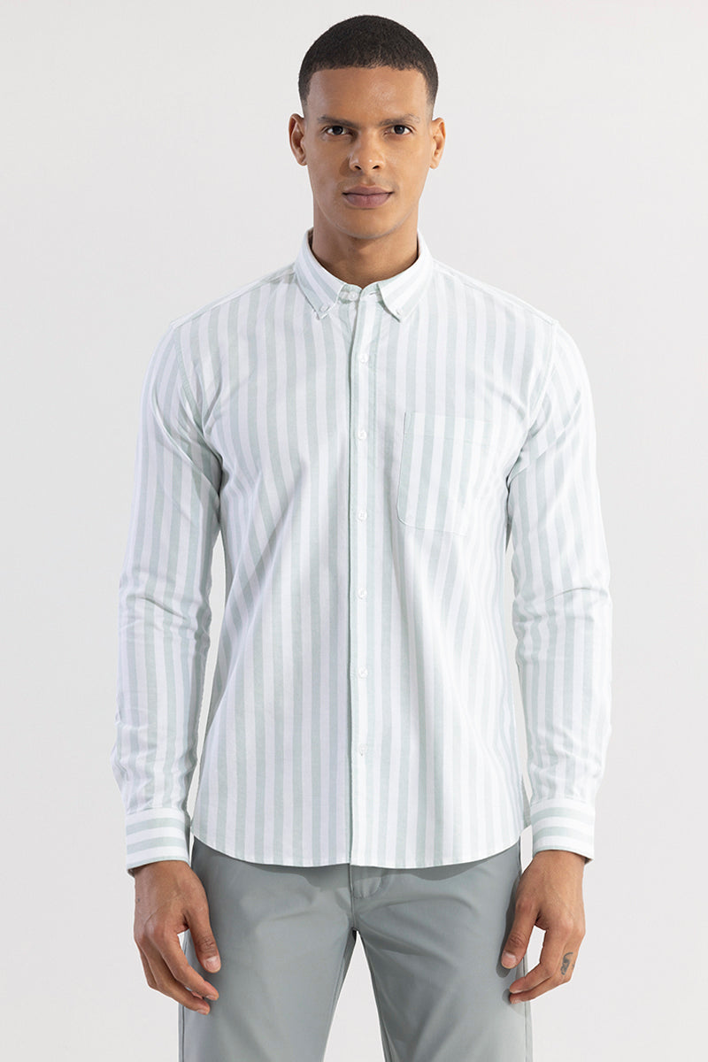 Pinstripe Green Shirt