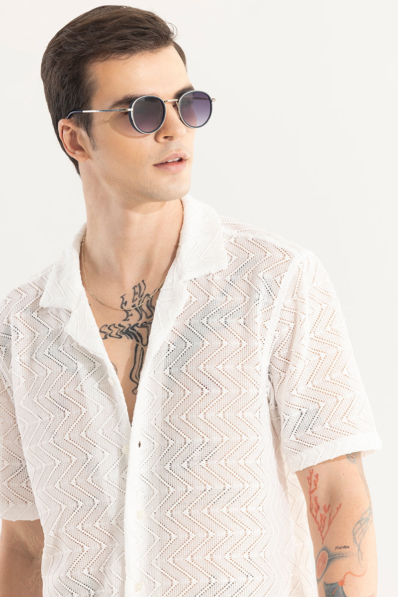 Crisscross Arrow White Hakoba Shirt