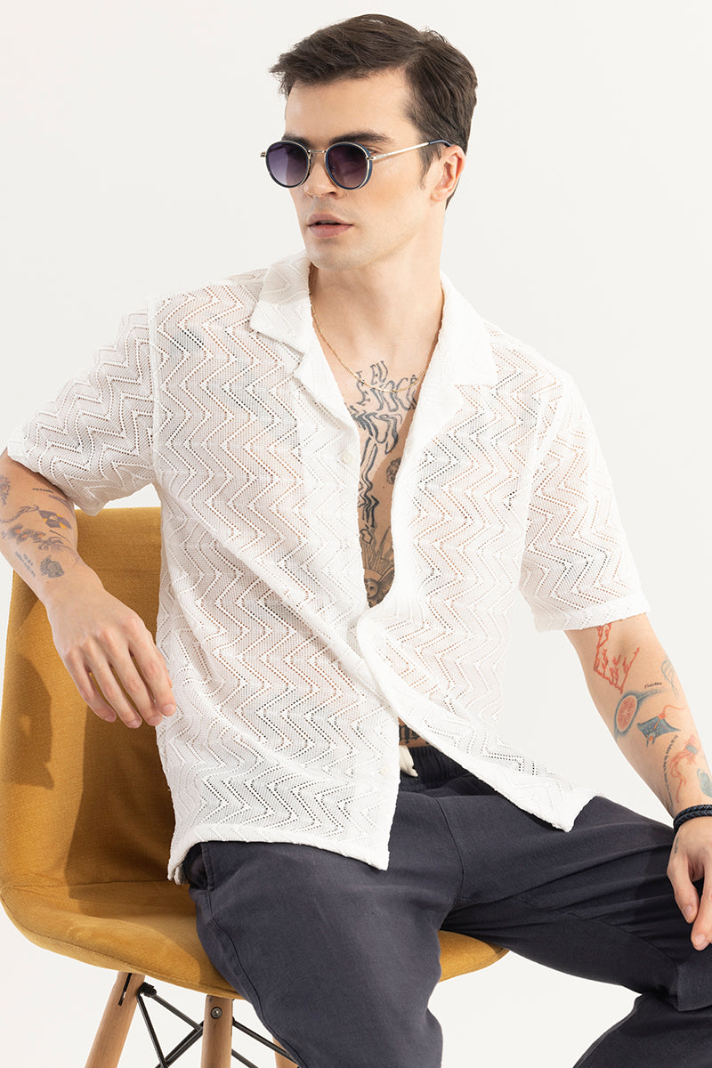 Crisscross Arrow White Hakoba Shirt