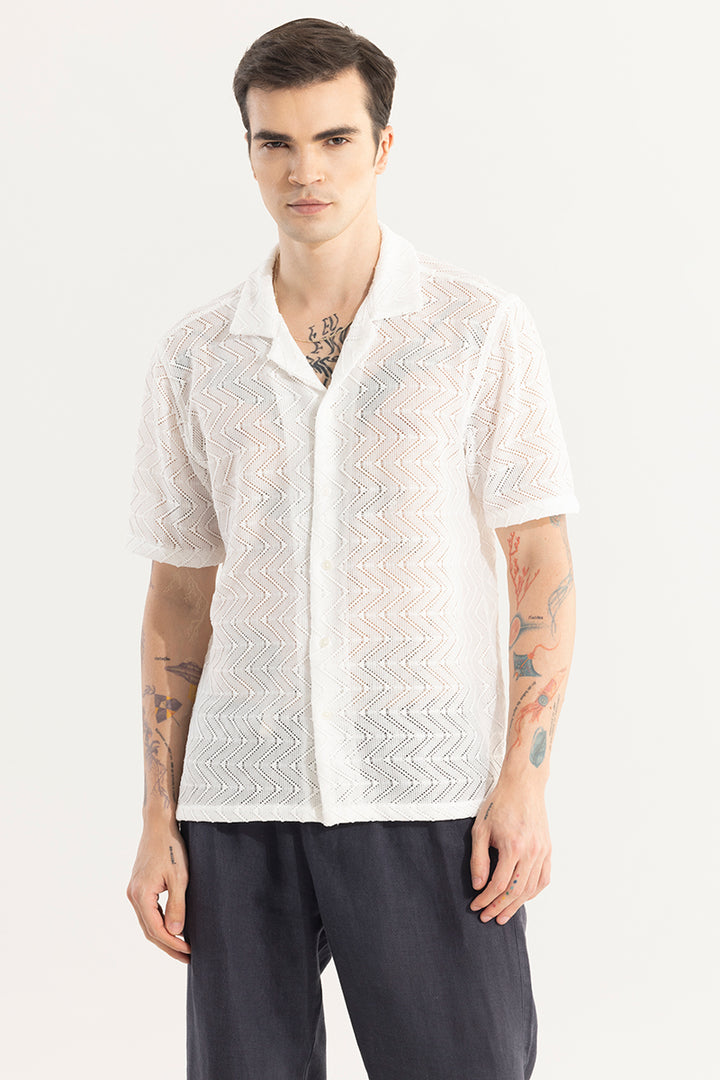 Crisscross Arrow White Hakoba Shirt