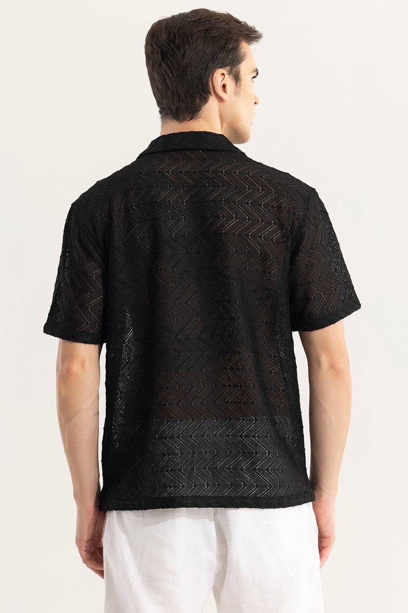 Buy Men's Crisscross Arrow Black Hakoba Shirt Online | SNITCH