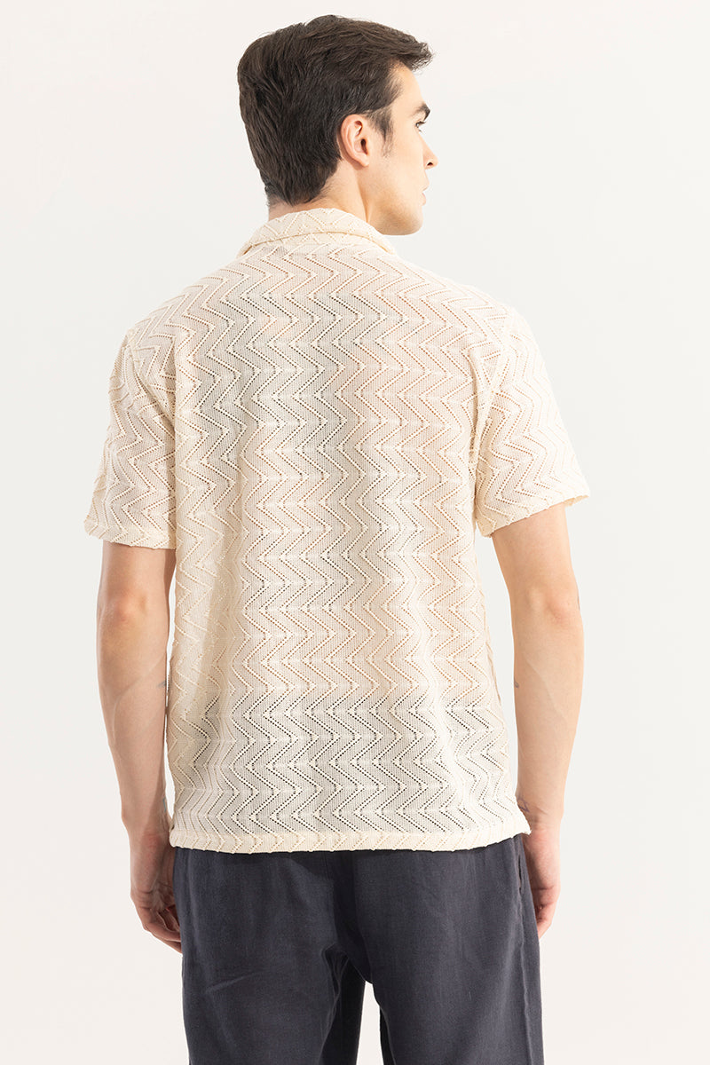 Crisscross Arrow Cream Hakoba Shirt