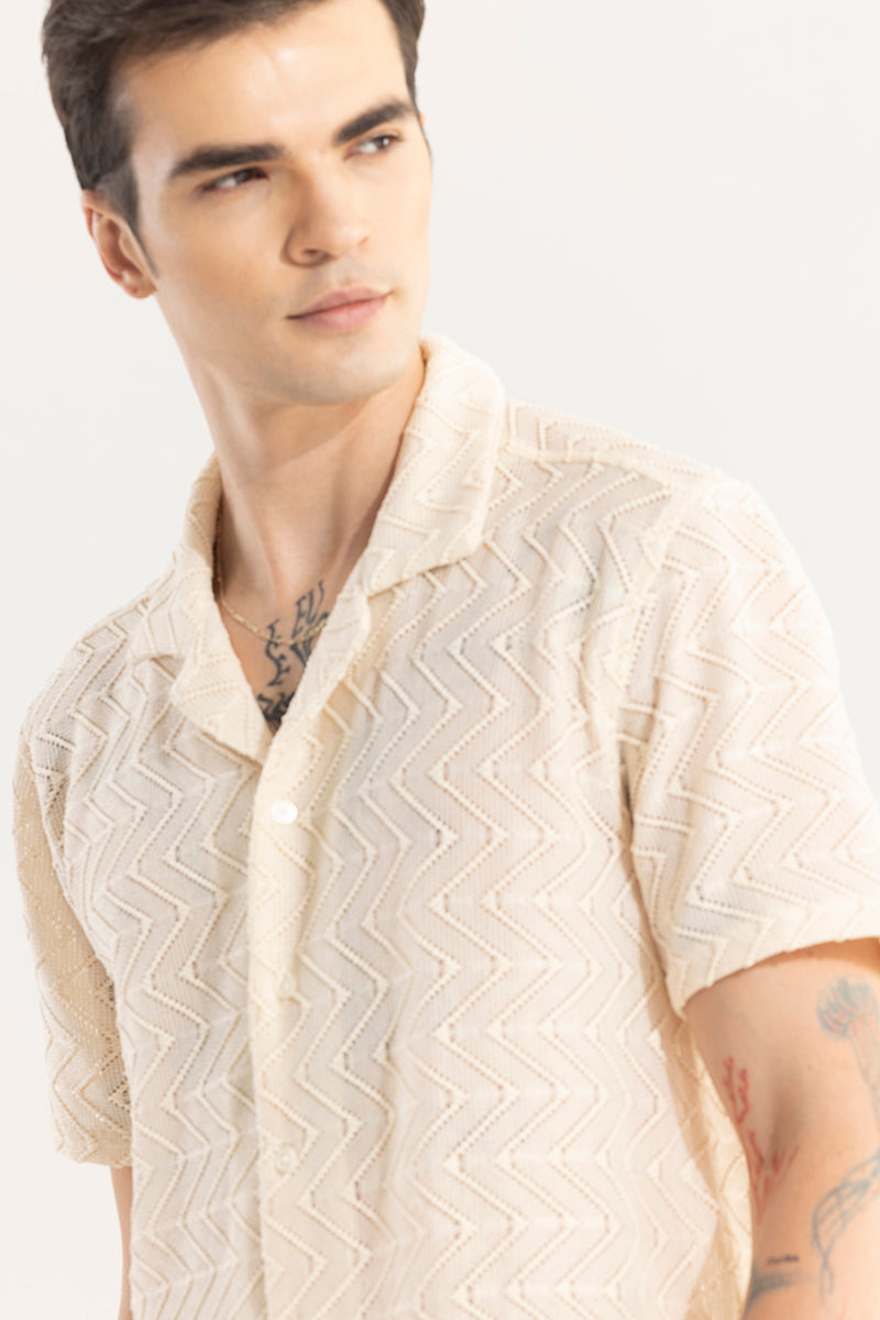 Crisscross Arrow Cream Hakoba Shirt