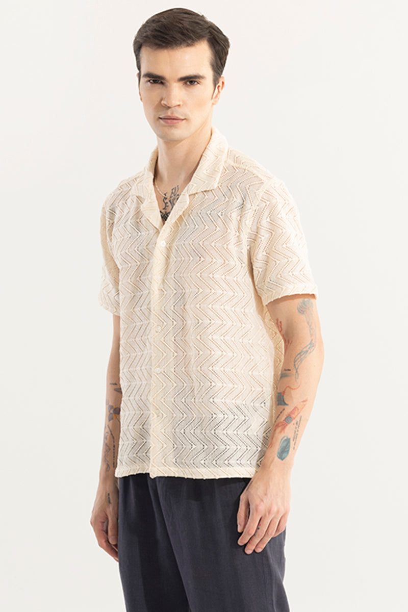 Crisscross Arrow Cream Hakoba Shirt