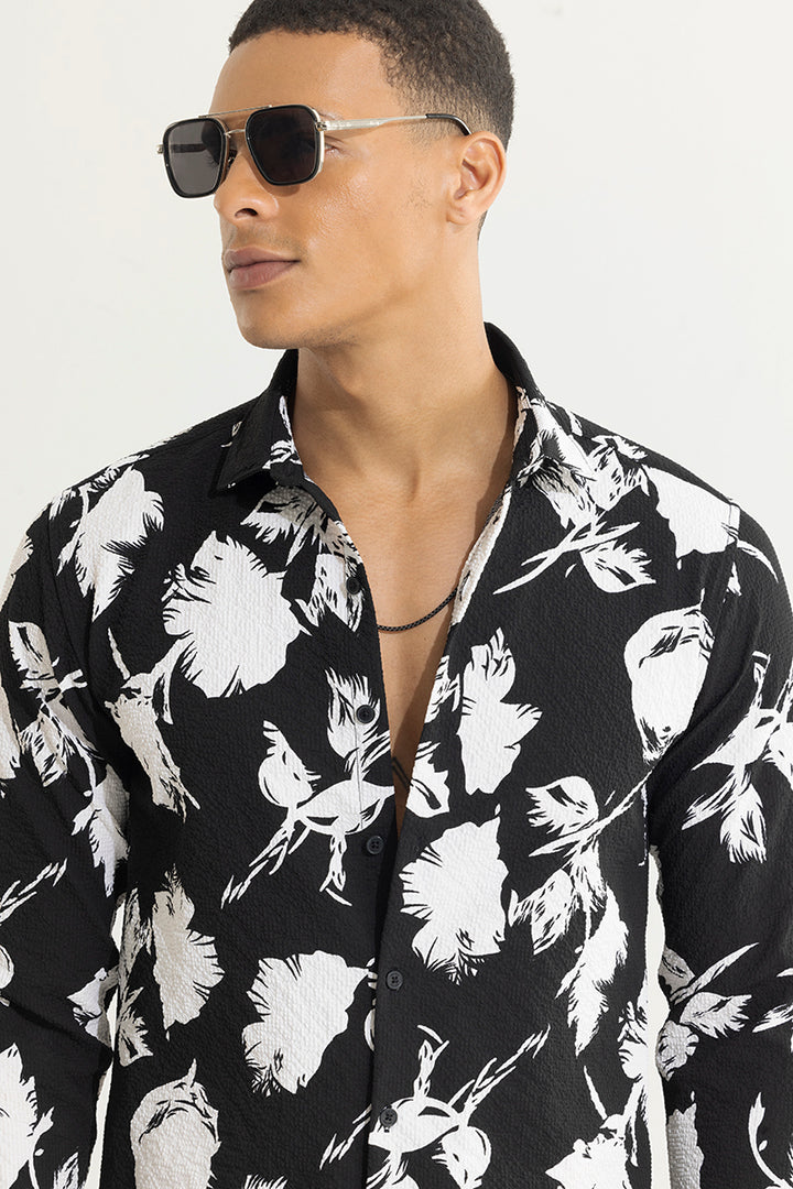 Grandiflora Black Seersucker Shirt