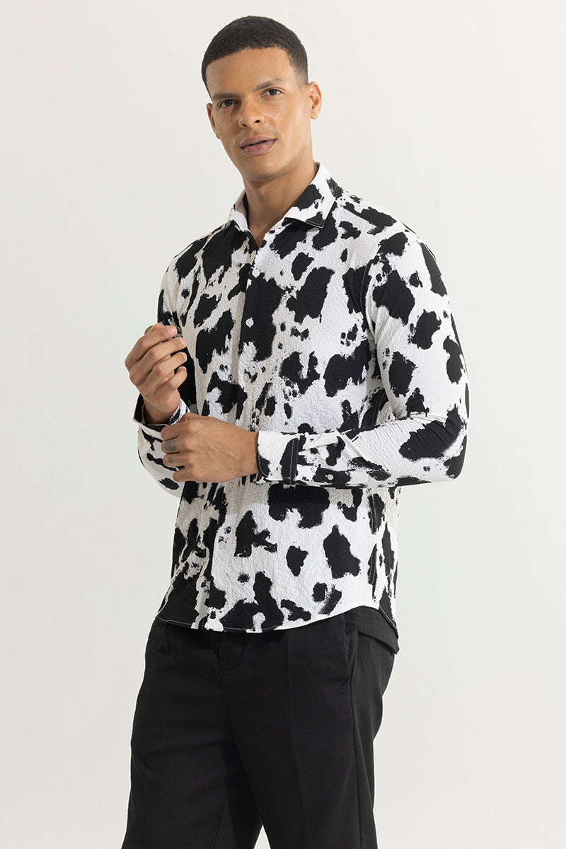 Dalmation White Seersucker Shirt