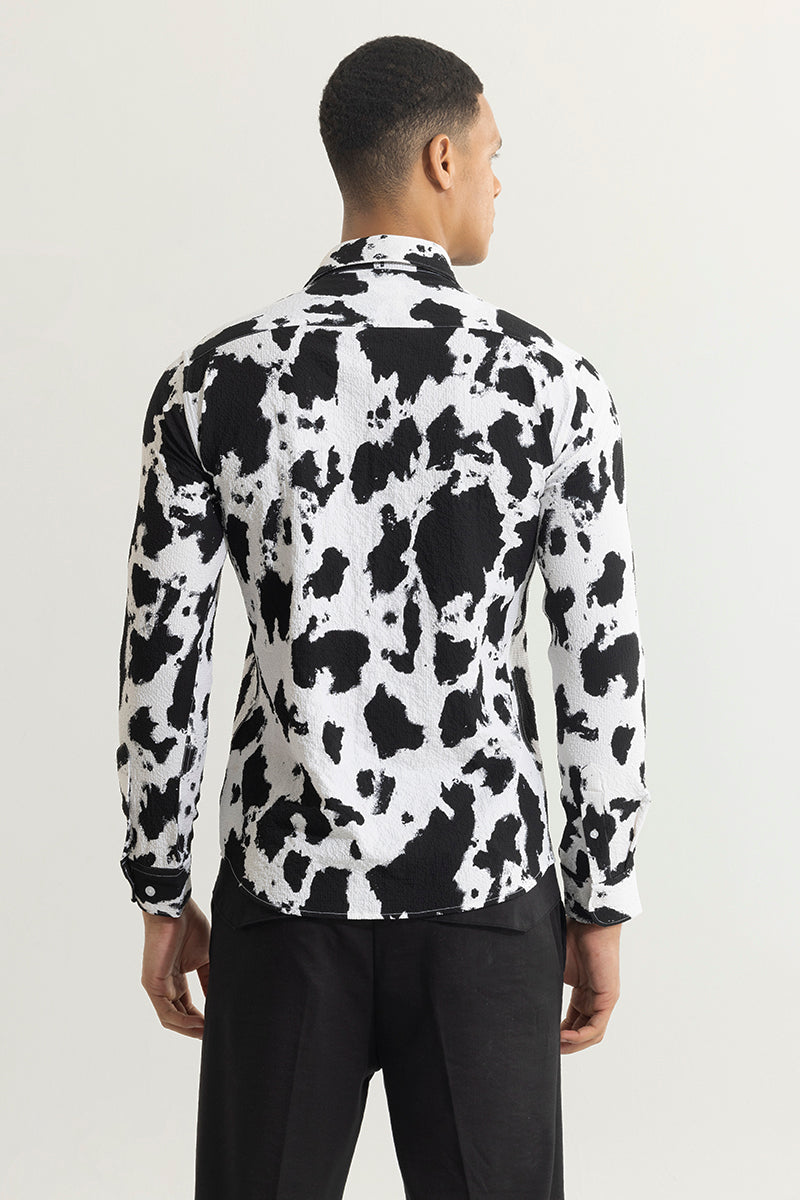 Dalmation White Seersucker Shirt