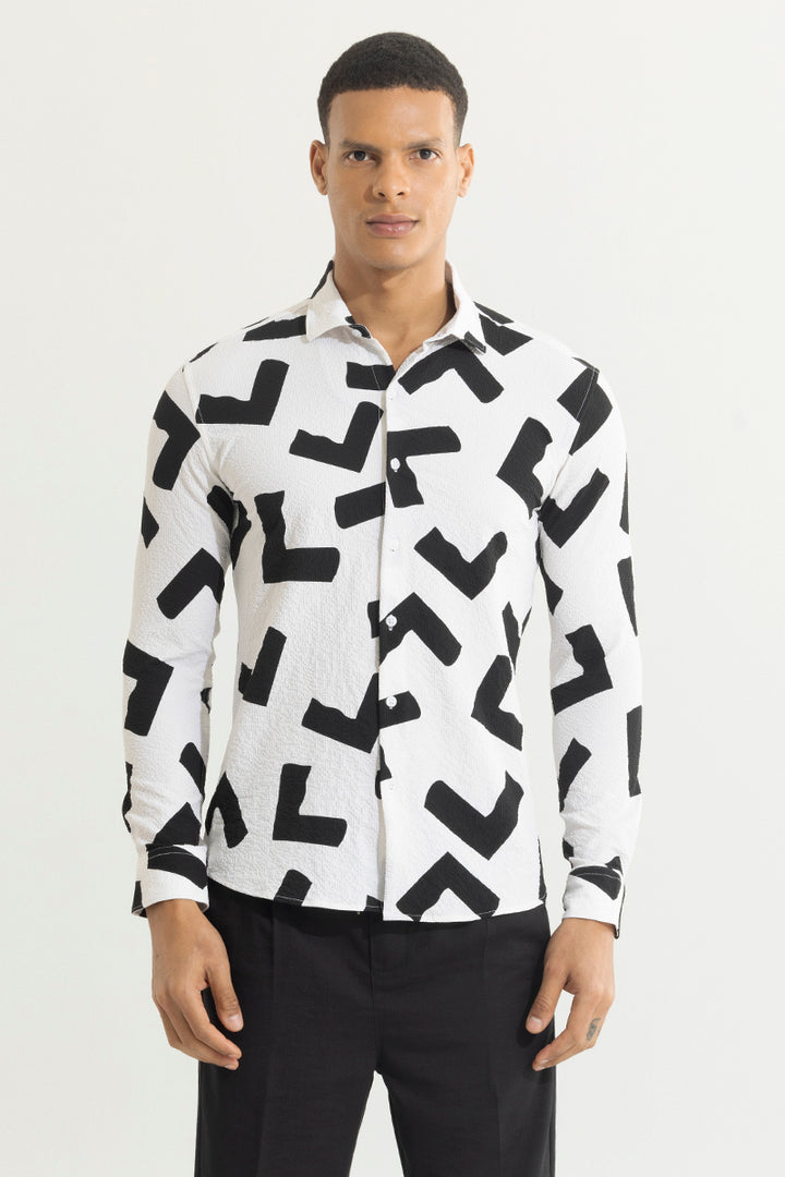 Arrow Array White Seersucker Shirt