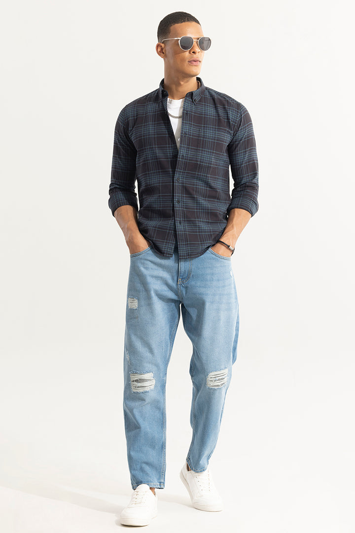 Septet Blue Checks Shirt