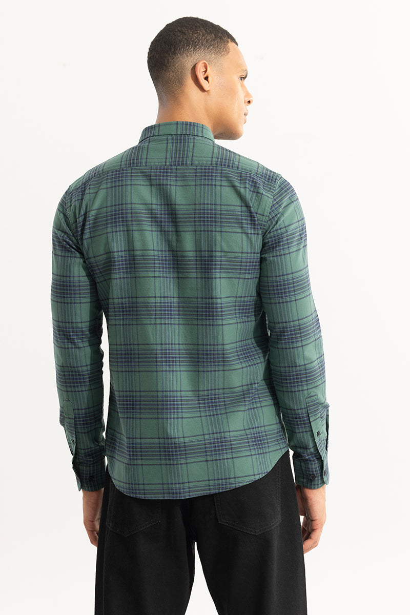 Septet Green Checks Shirt