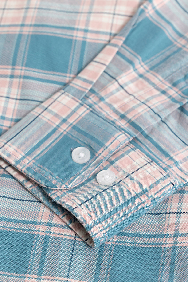 Tartan Square Blue Checks Shirt