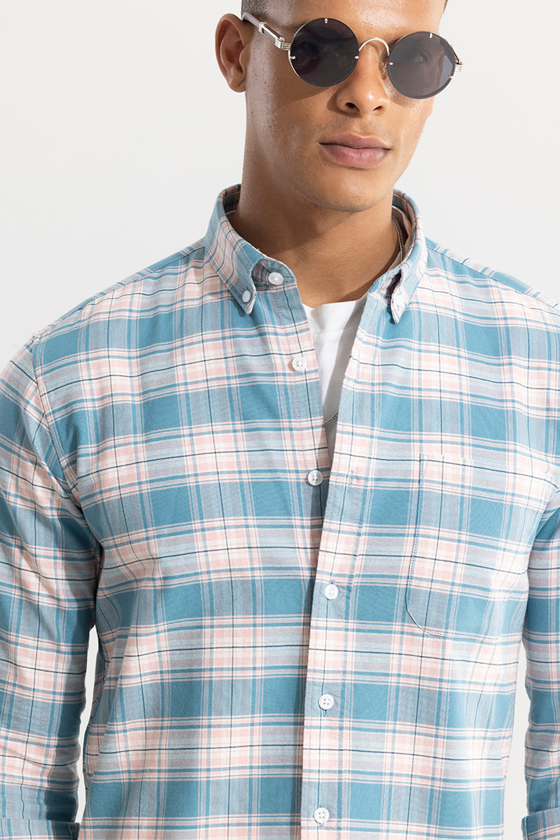 Tartan Square Blue Checks Shirt