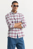 Tartan Square Mauve Checks Shirt