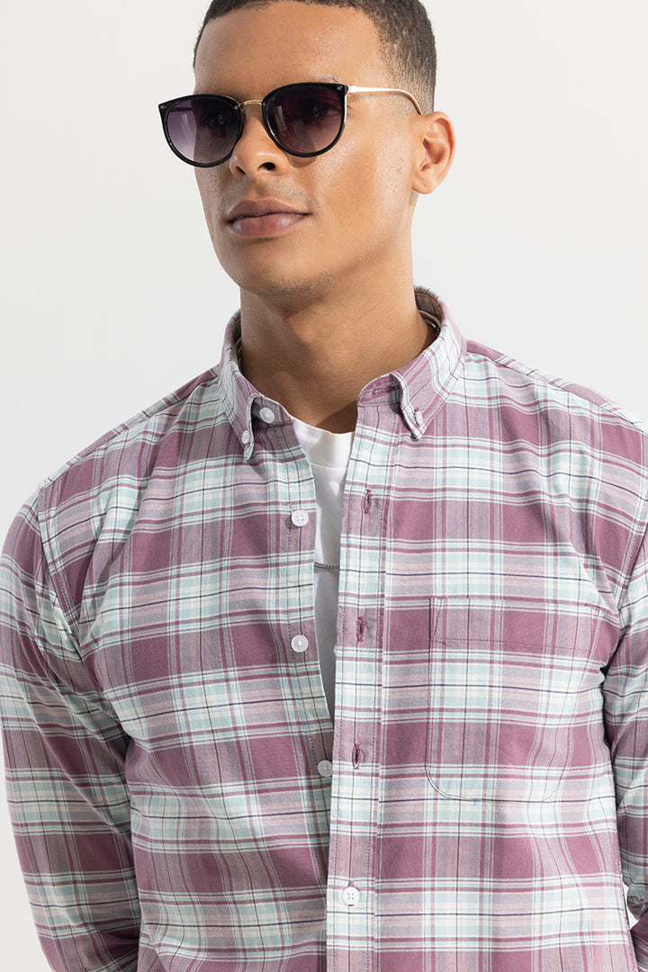 Tartan Square Mauve Checks Shirt