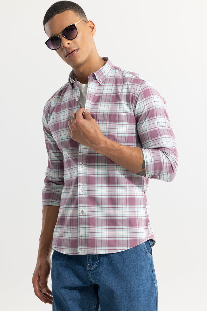 Tartan Square Mauve Checks Shirt