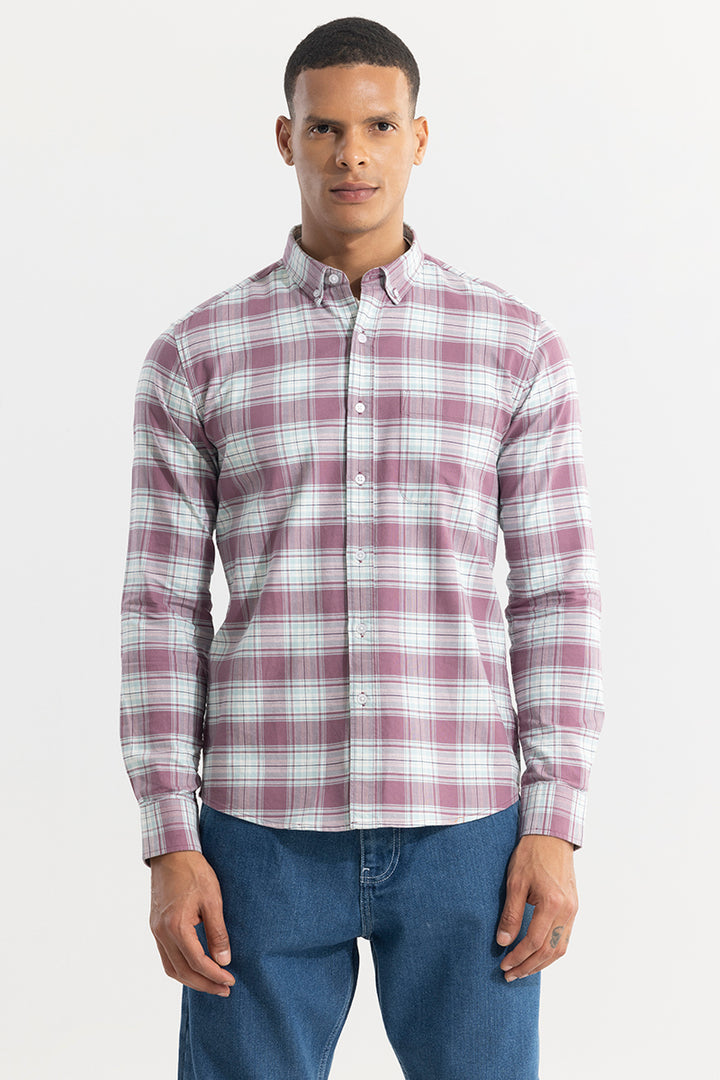 Tartan Square Mauve Checks Shirt