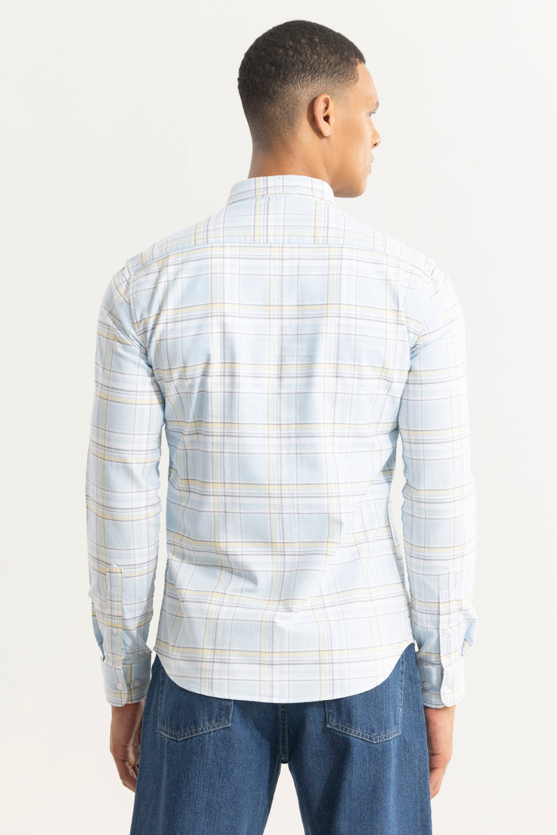 Tartan Matrix Sky Blue Checks Shirt