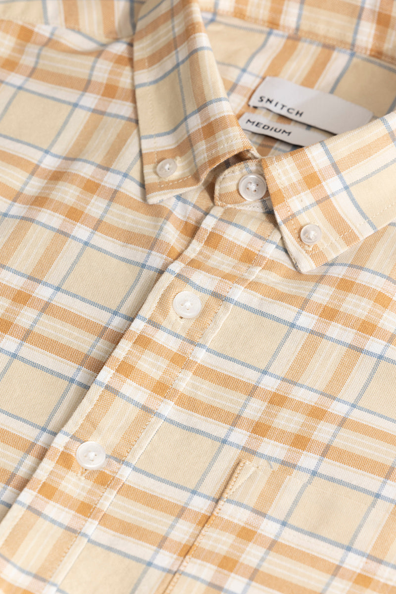 Tartan Matrix Yellow Checks Shirt