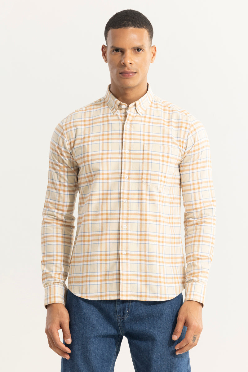 Tartan Matrix Yellow Checks Shirt