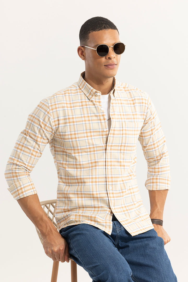 Tartan Matrix Yellow Checks Shirt