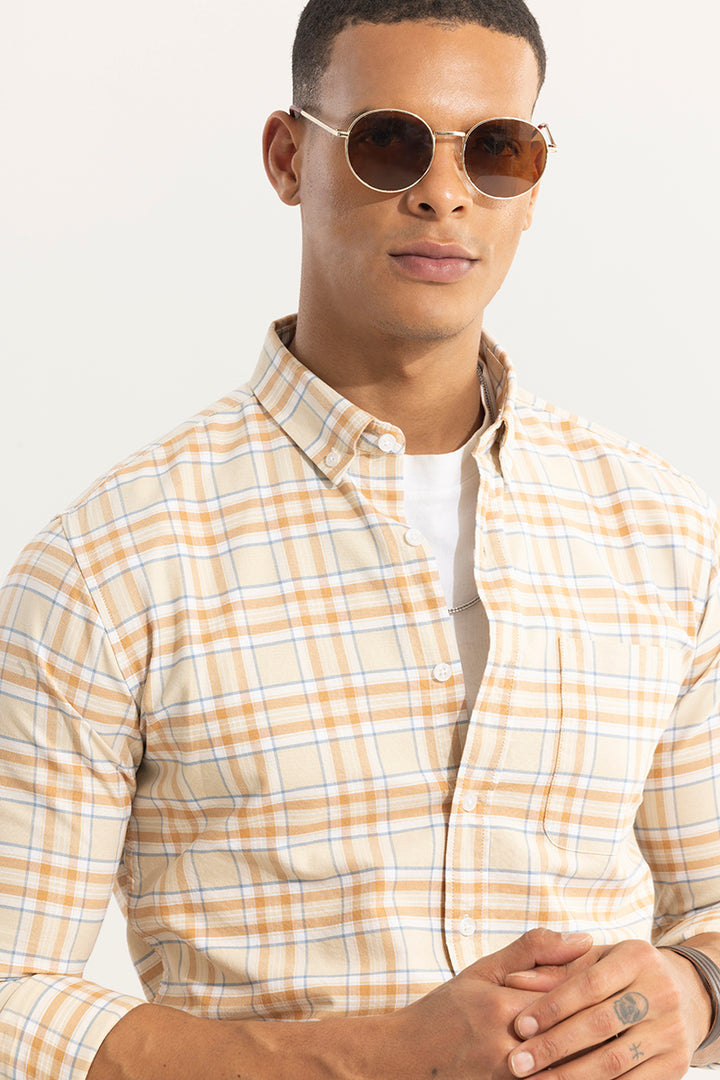 Tartan Matrix Yellow Checks Shirt