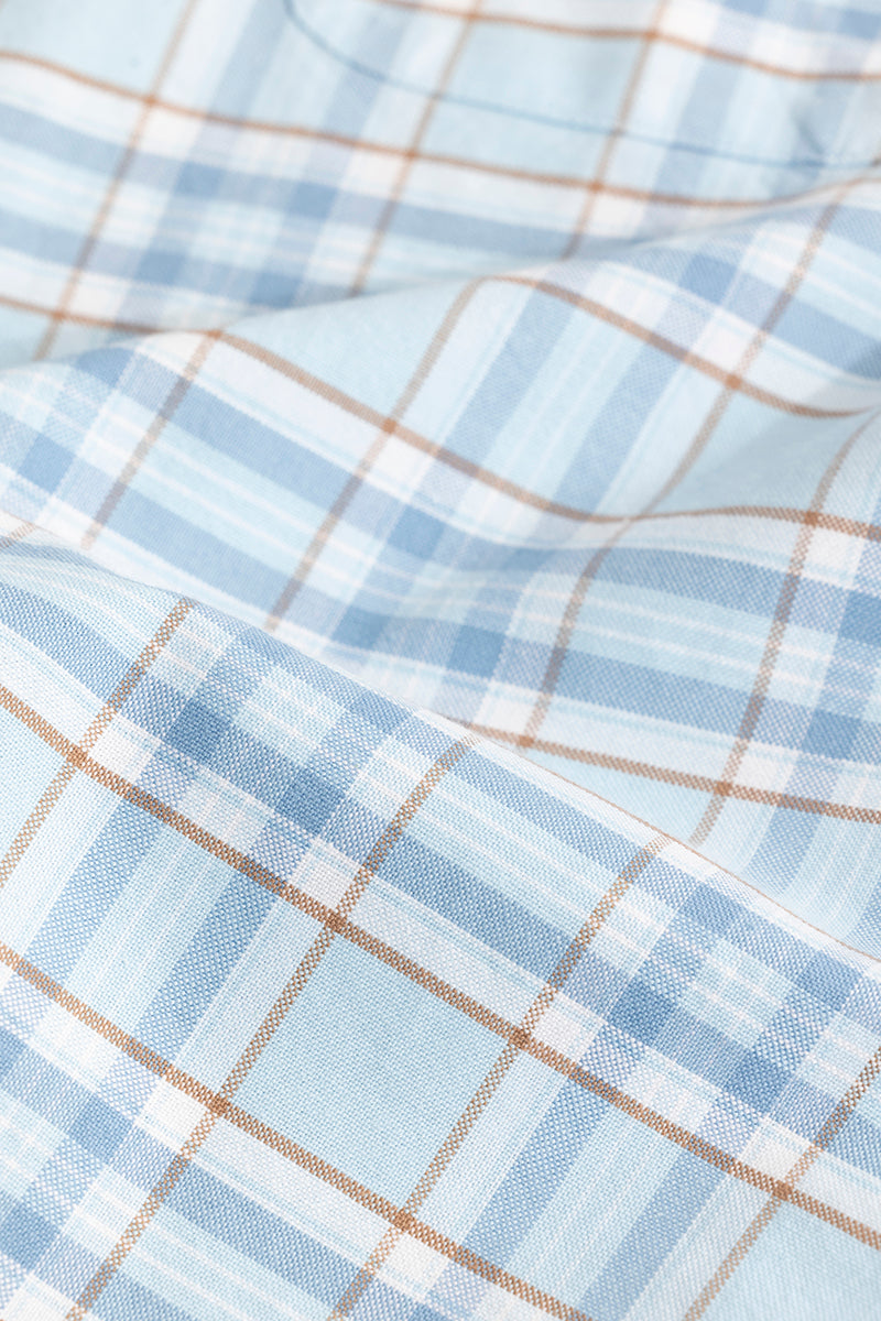 Tartan Matrix Blue Checks Shirt