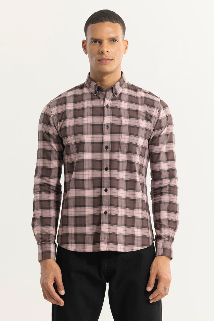 Gazing Grid Brown Checks Shirt